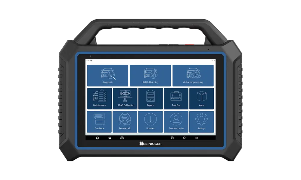 Das Diagnosegerät Breininger BR|ONE Pro. Abgebildet Tablet